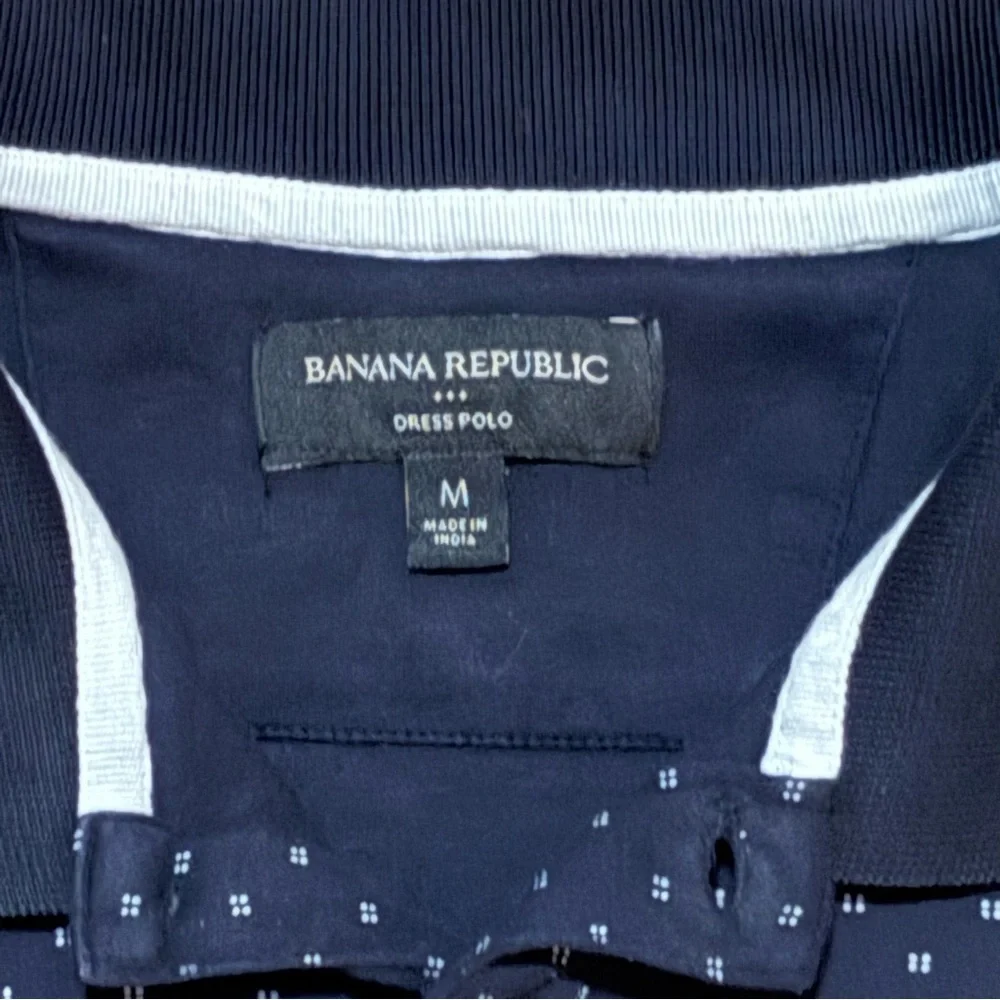Banana Republic Youth Boy Medium Dress Polo Navy Blue‎ Cotton Church Easter